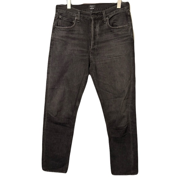 RARE AGOLDE X TALULA ARITZIA High-Rise Taper 100% Cotton Jeans Black Wash Sz 27 - Picture 4 of 16